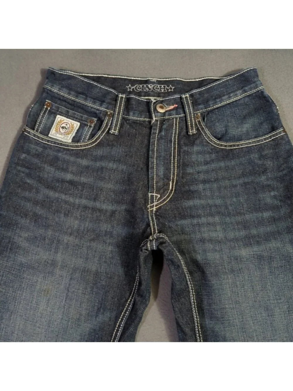 Cinch Jeans Men's 28x40 Blue Western Denim White Label Straight Cowboy Rodeo